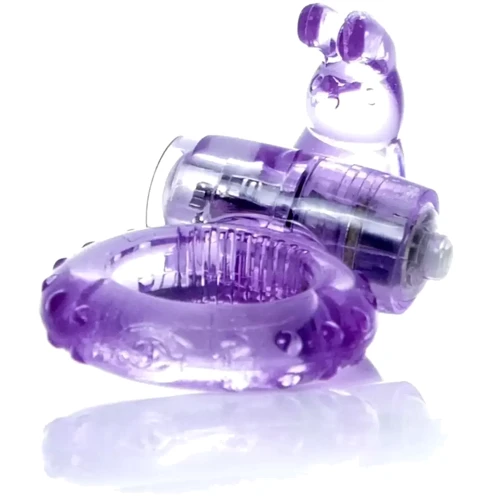 Ерекційне вібро кільце BOSS Rabbit Vibro Cock Ring Purple, BS6700048