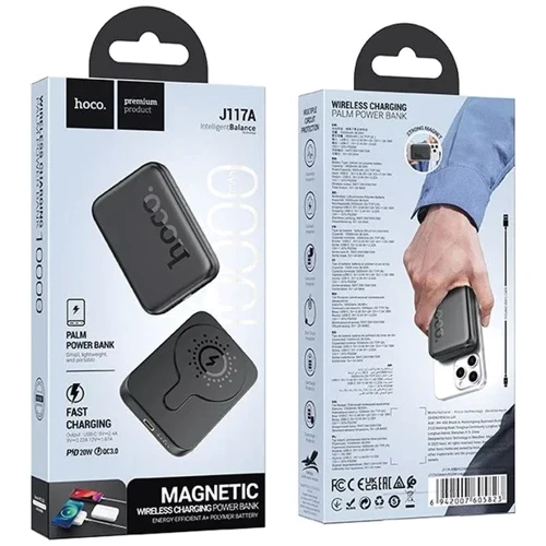 Зовнішній акумулятор Hoco Power Bank 10000mAh J117A Esteem 20W Black