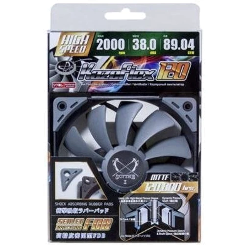 Кулер Scythe Kaze Flex 120 High (SU1225FD12H-RP): Уровень шума, dB 38