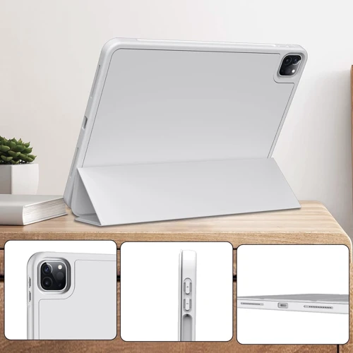 Аксессуар для iPad BeCover Tri Fold Soft TPU with Pencil mount Gray for iPad Pro 11 (2018-2022) (711111): Цвет серый