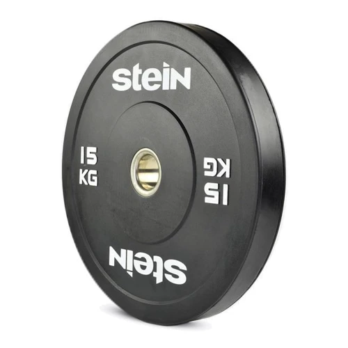 Блин для штанги и гантели Stein 15 кг бамперный (IR5200-15): Тип Литые (цельные)