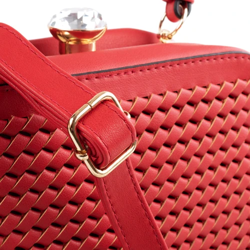 Женская сумка кросс боди Amelie Galanti красная (A981072-red): Тип ручки Со съемным ремнем, Плечевой ремень, Короткая ручка