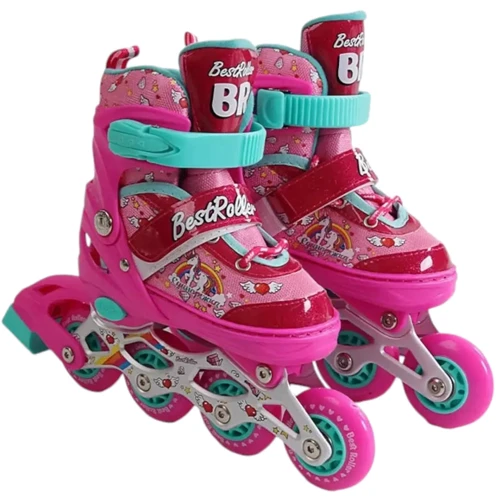 Ролики раздвижные Best Roller колеса PVC 10588-S (28-31) Розовые: Цвет розовый