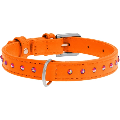 Ошейник WAUDOG Glamour с клеевыми стразами 20 мм 30-39 оранжевый (32784): Производитель WAUDOG