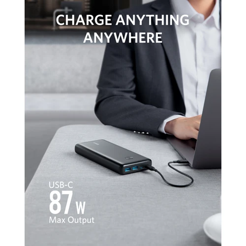 Внешний аккумулятор ANKER Power Bank PowerCore III Elite 25600mAh 87W Black (A1291H11): Кабели/переходники для смартфонов в комплекте USB Type-C