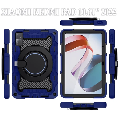 Аксесуар для планшетних ПК BeCover Armored Shockproof Case з Stand Blue для Xiaomi Redmi Pad 10.61 2022 (709932): Колір синій