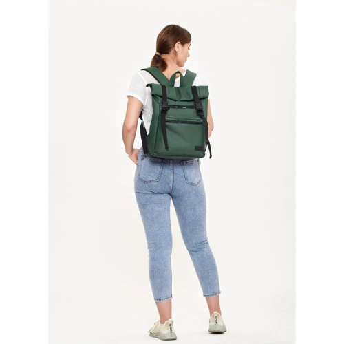 Женский рюкзак Sambag RollTop Zard зеленый (24238007): Фактура Матовая, Гладкая