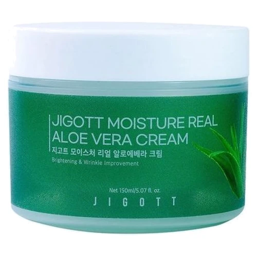 Jigott Moisture Real Aloe Vera Cream Зволожуючий крем для обличчя з екстрактом алое 150 ml