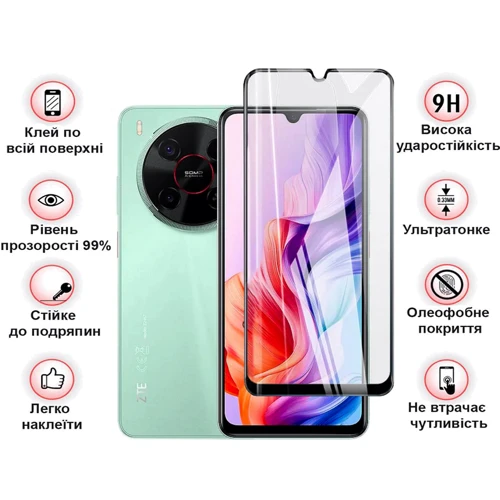 BeCover Tempered Glass Black for Nubia V70 Max (713456)