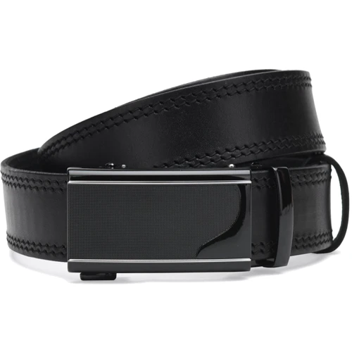 Мужской ремень Borsa Leather черный (Cv1gnn21-125)