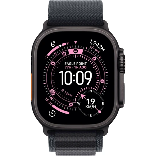 Apple Watch Ultra 3 GPS + Cellular 49mm Black Titanium Case with Black Alpine Loop - Small (MF0Q4)