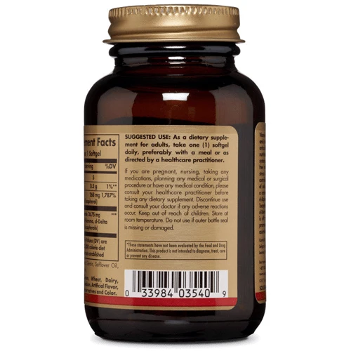 Solgar Vitamin E 400 IU Mixed Softgels Витамин Е, смесь токоферолов 50 капсул: Пол Унисекс