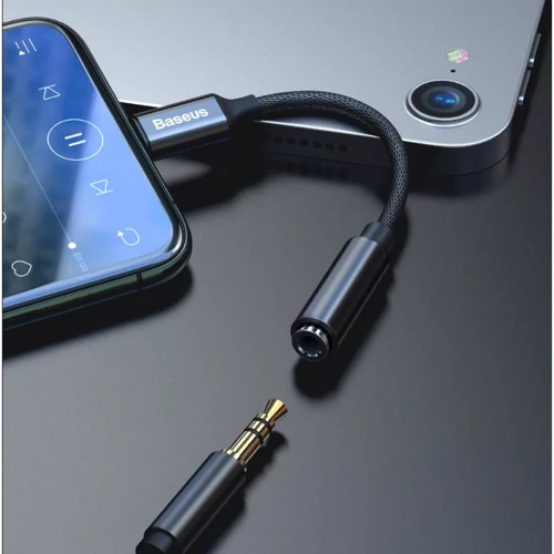 Адаптер Baseus Adapter Male Lightning to 3.5mm Black (CALL3-01): Цвет черный