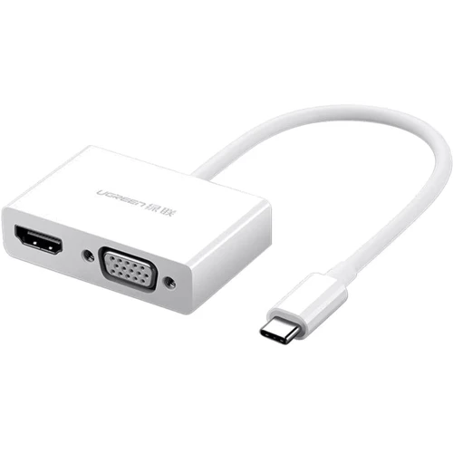 Адаптер Ugreen Adapter MM123 USB-C to HDMI+VGA White (30843)