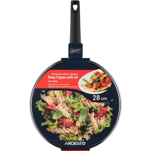 Сковорода Ardesto Gemini Gourmet Viareggio 28 см (AR1928GDL): Додатково Ручка з отвором для підвішування, Ненагріваюча ручка