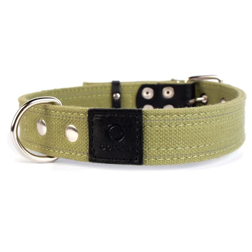 Ошейник Collar х/б тесьма, двойной ш 35мм, д 51-63см: Цвет зеленый