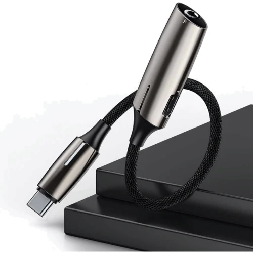 Адаптер Baseus Adapter L60S USB-C to USB-C + 3.5mm Black (CATL60S-0A)
