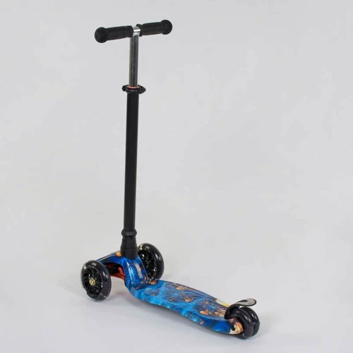 Самокат трехколесный MAXI "Best Scooter" пластмассовый, трубка руля алюминиевая Blue/Black (78797): Тип тормоза ножной
