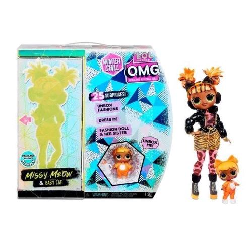 Игровой набор с куклой L.O.L. Surprise! серии O.M.G Winter Chill – Леди-Китти: Возраст от 3 лет