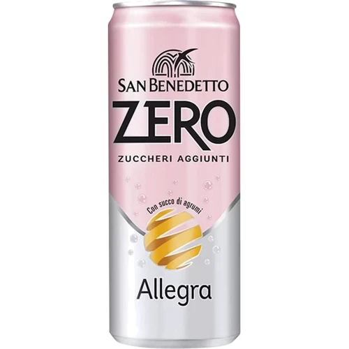 Напій безалкогольний газований San Benedetto Zero Allegra 0.33 л (8001620022658)