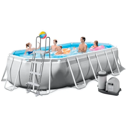 Каркасний басейн Intex 26796, 503 x 274 x 122 см (5678 л/ч, сходи, тент, підстилка) фото 6