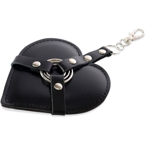 Брелок на карабіні для ключів Art of Sex Heart Angel чорний