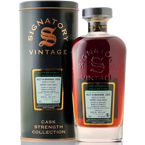 Виски Allt-A-Bhainne Cask Strength Signatory Vintage (SV) 20 лет 0.7 (BWW7170)