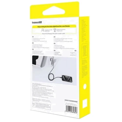 Кабель Baseus Cable USB-C to USB-C Dura Series 100W 1m Black/Gold (P10377803U01-00) фото 4