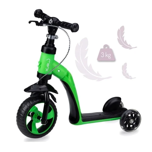 Самокат - біговел MoMi Elios 2в1 (green): Конструкція рами цільна