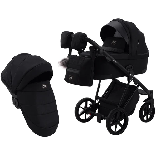 Коляска 2 в 1 Adamex Gallo Thermo GA-12 black diamond