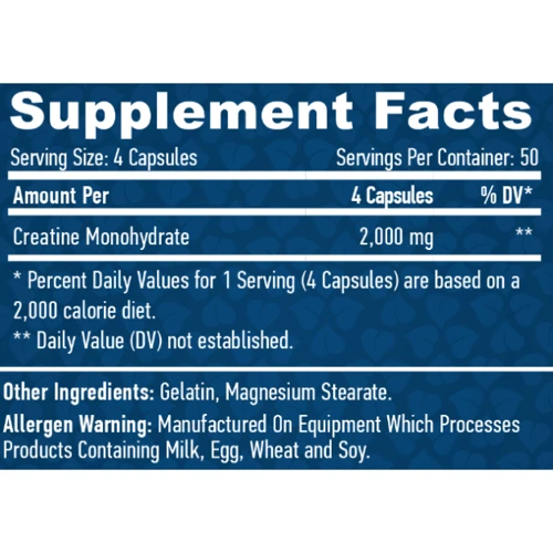 Креатин Haya Labs Sports Creatine Monohydrate 500 mg 200 caps / 50 servings