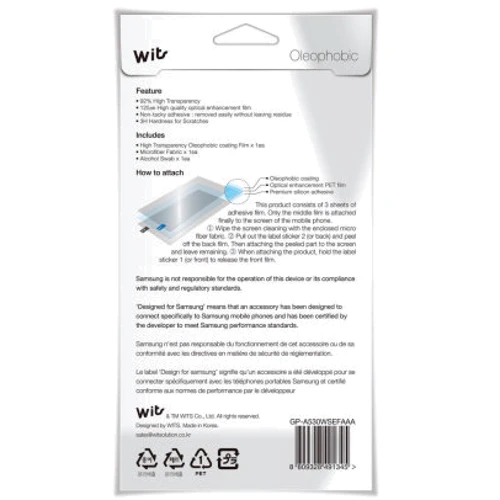 Аксессуар для смартфона Samsung Screen Protector (GP-A730WSEFAAA) for Samsung A730 Galaxy A8 Plus 2018: Тип защитная пленка