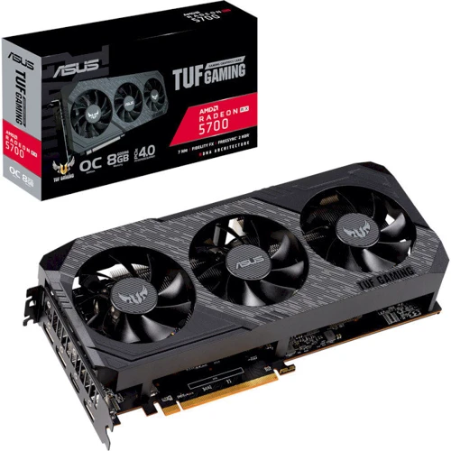 Видеокарта ASUS Radeon RX 5700 8192Mb TUF3 GAMING OC (TUF3-RX5700-O8G-GAMING): Объем памяти, Гб 8