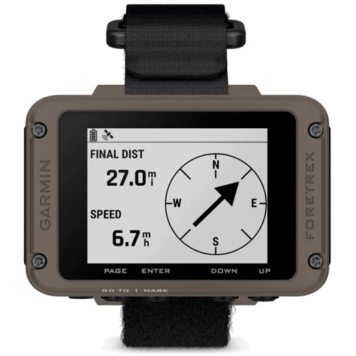 Garmin Foretrex 901 Ballistic Edition Wrist-mounted GPS Navigator with Strap (010-02760-00): Разрешение экрана 240x320 px