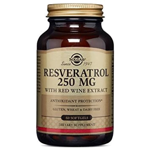 Solgar Resveratrol, 250 mg, 60 Softgels Солгар Ресвератрол