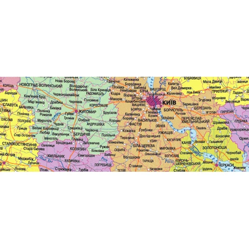 Україна. Адміністративний поділ, М1 2 350 000, карта стінна, 65х45 см, укр., Картон ІПТ: Виробник Інститут передових технологій