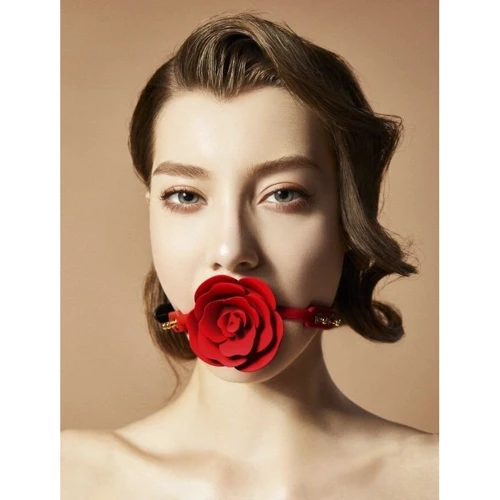 Роскошный кляп в виде розы Zalo - Rose Ball Gag