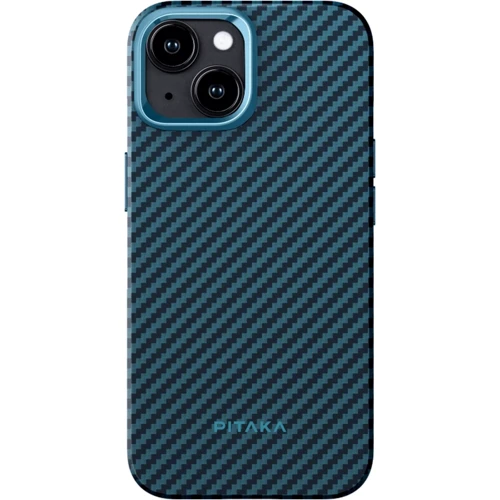 Чехол для iPhone Pitaka MagEZ Case Pro 4 Twill 1500D Black/Blue (KI1508PMP) for iPhone 15 Pro Max: Цвет синий