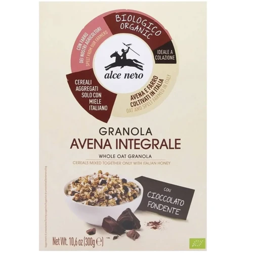 Гранола Alce Nero с черным шоколадом органическая 300 г (8009004812888)