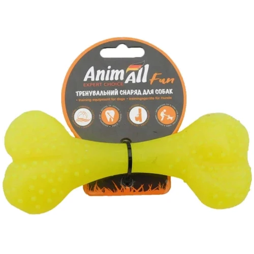 Игрушка AnimAll Fun кость желтая 15 см (АФ 88121)