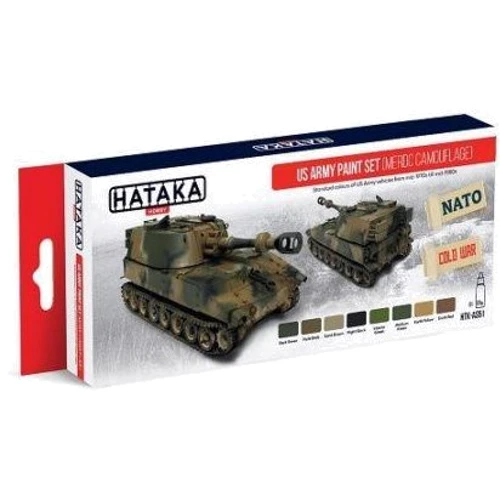 Набір фарб Hataka Hobby Армія США (камуфляж MERDC), 8 шт.