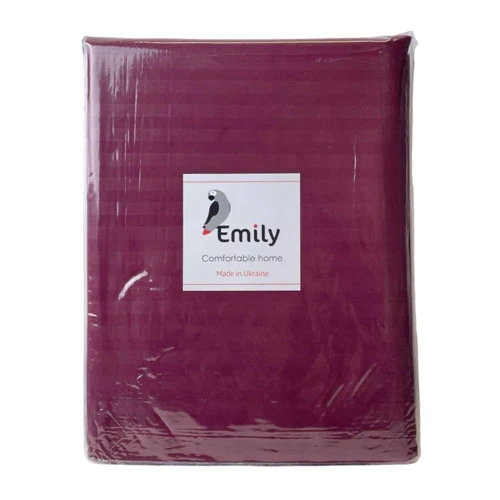 Комплект постельного белья Emily Fiber Bordo Stripe Emily микрофибра бордо полуторный (94031232) фото 7