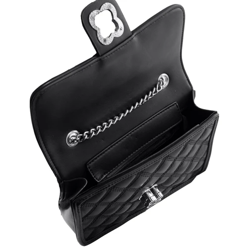 Жіноча сумка крос-боді Valiria Fashion чорна (ODA8186-black): Тип ручки Плечевой ремень, На цепочке, Без ручки