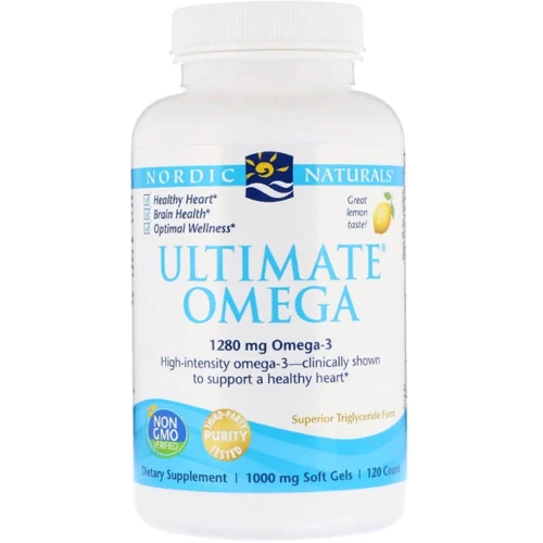 Nordic Naturals, Ultimate Omega, Lemon, 1,280 mg, 120 Soft Gels (NOR-02790)