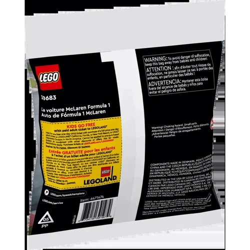 Конструктор LEGO Speed Champions Автомобіль McLaren Formula 1 (30683): Кількість деталей, шт. 95