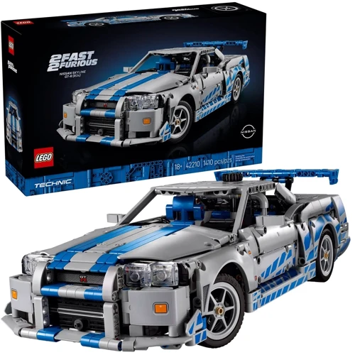 Авто-конструктор LEGO Technic Подвійний форсаж Nissan Skyline GT-R (R34) (42210)
