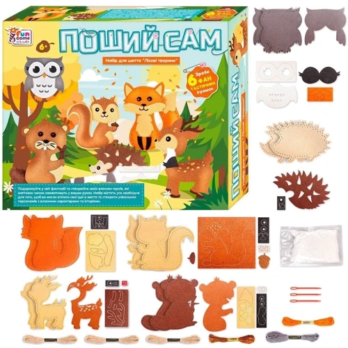 Пошей сам 4FUN Game Club Лесные животные 6 фигурок (91060): Производитель 4FUN Game Club