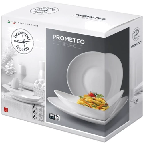 Столовий сервіз Bormioli Rocco Prometeo 18 предметів (490450SAP021990)