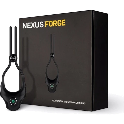 Эрекционное кольцо Nexus FORGE Vibrating Adjustable Lasso Black