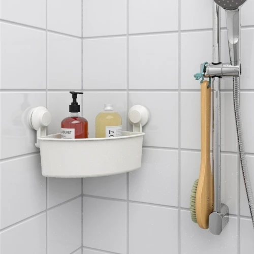 Полка угловая с присоской ІКЕА Tisken Белый (204.003.04)